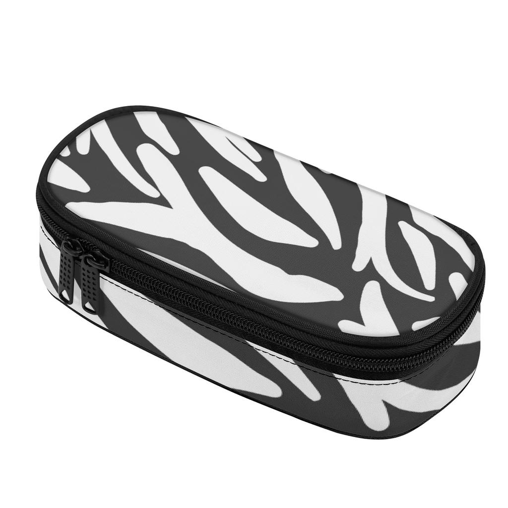 Pencil Bag Printed 300D Polyester Easy Open Zipper with Main Pocket Mesh Layer and Removable Pen Divider for Classroom Use