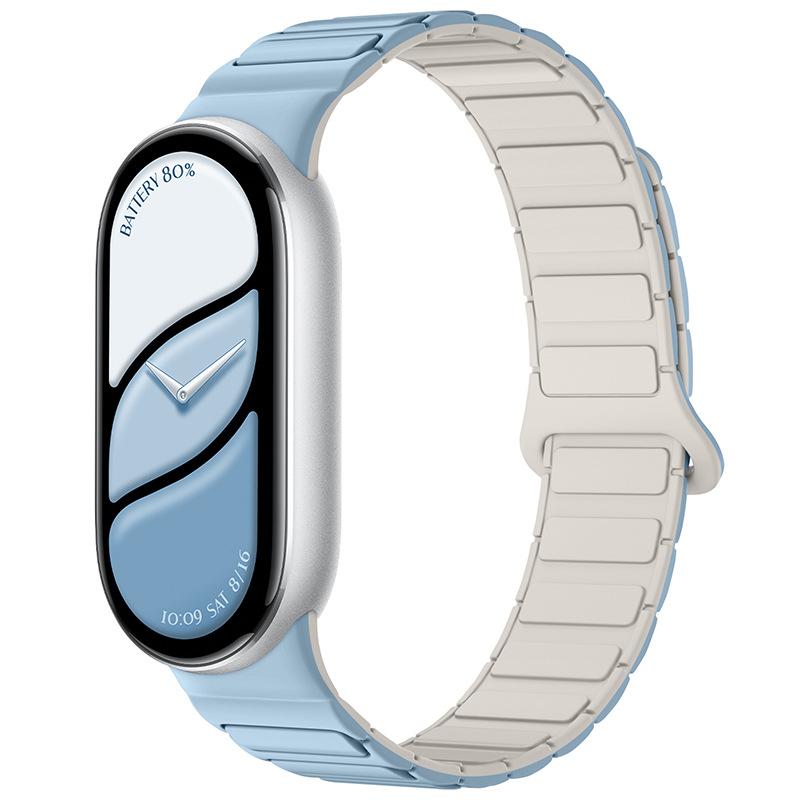 Magnetiskt looparmband för Mi Band 10 Rem Silikon Sportarmband för Xiaomi Mi Band 10 9 8 Correa Band Armbandsaccessoarer