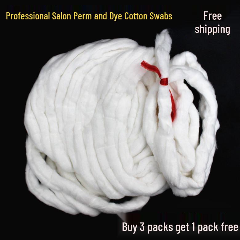 

Disposable Absorbent Cotton Swabs for Hairdressing - Prevents Lotion Leakage During Perming, Hot Oil Treatment, or Dyeing