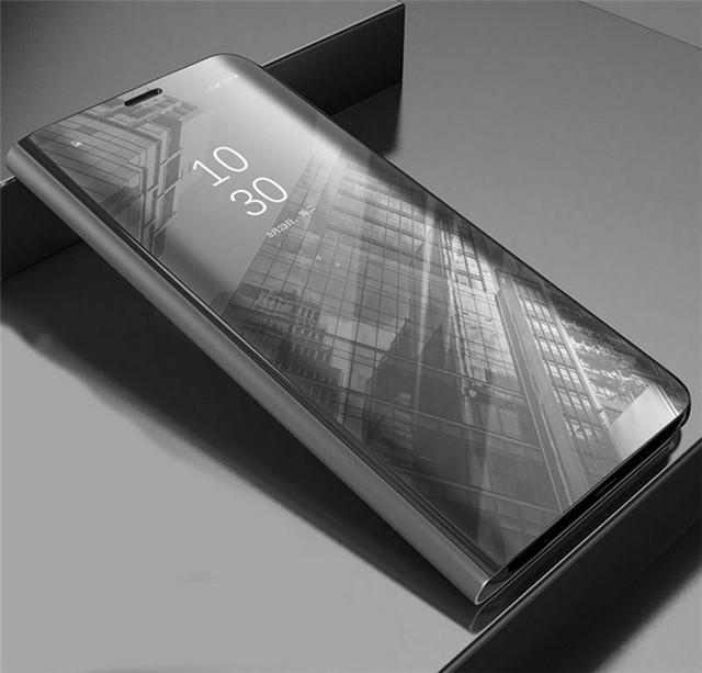 For Samsung Galaxy S8 S9 S10 E Lite S20 S21 S22 Plus S20fe S21fe Smart View Mirror Flip Lærveske For Note 5 8 9 10 20 Ultra