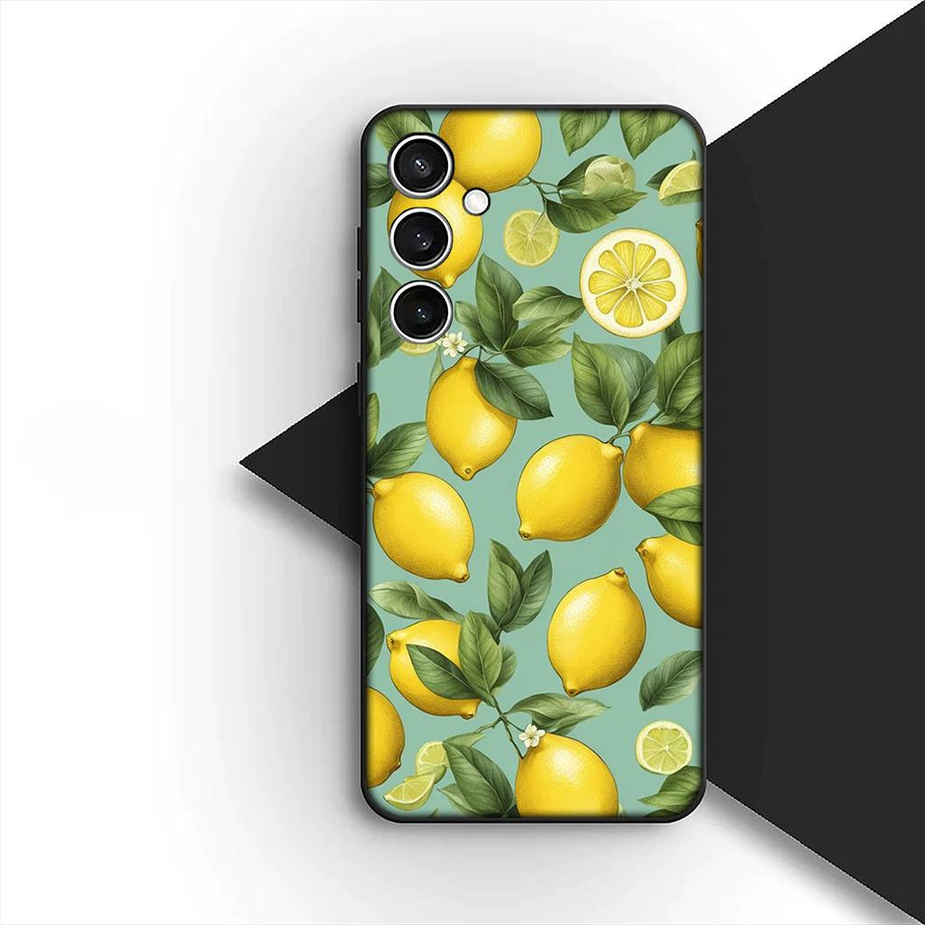 Cover for Samsung Galaxy A35 A36 A55 A26 A05 A06 A14 A50 A51 A53 A54 A12 A13 A23 Phone Case Mediterranean Lemon fruit Summer