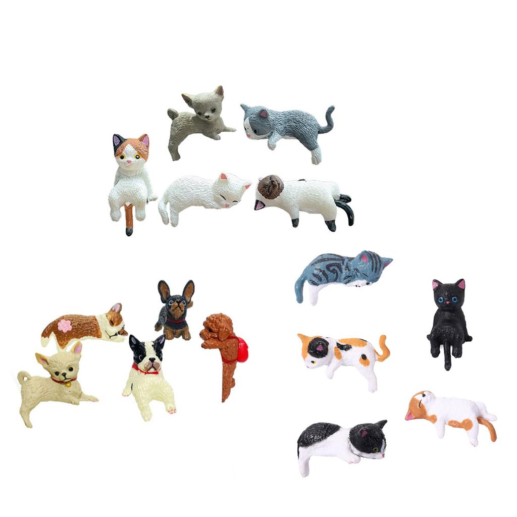 Cat Fingurine Computer Monitor Decor Mini Dog Kitty Screen and TV Decorations Personalized Car Accessories Mascot Crafts