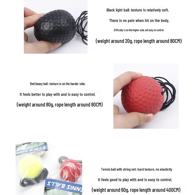 Head-Mounted Boxing Reaction Ball for Speed, Coordination, and Stress Relief