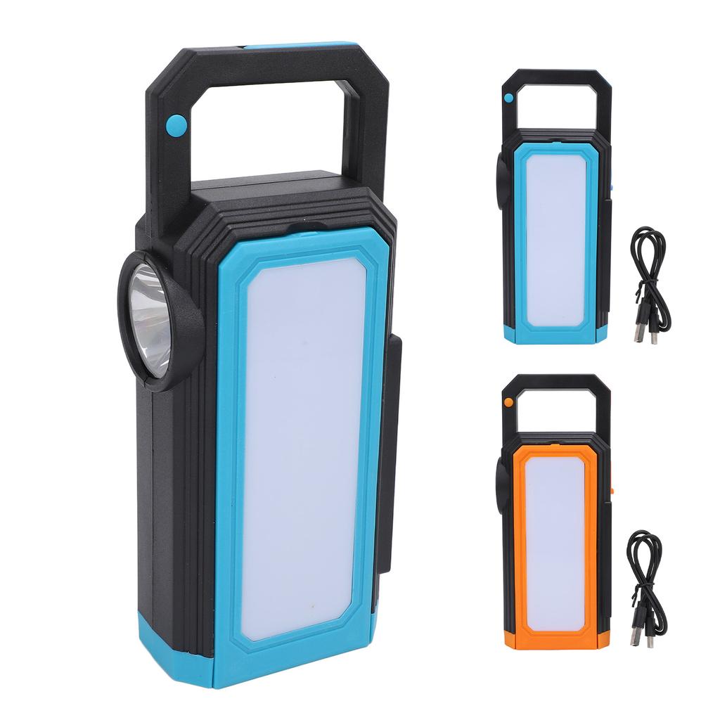 Solar Camping Lantern Dual Sided Foldable Multifunctional Tent Light for Emergency Outdoor Activitie