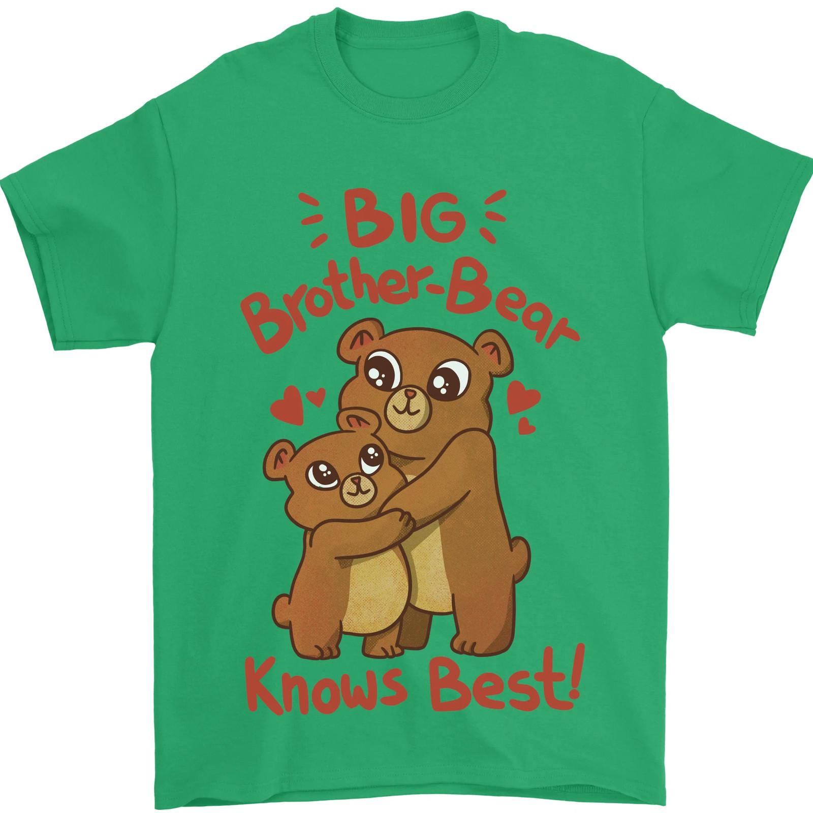 Big Brother Bear Knows Best Funny Mens T-Shirt 100% Cotton S разноцветный