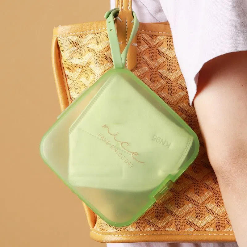 Travel Containers Mask Storage Box Dust Proof Storage Case ID Card Storage Home Organizer Transparent Mask Cover