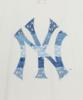 Emelbi Vintage Denim-Like Monogram Big Lux Oversized Short Sleeve T-Shirt Ny (Cream)