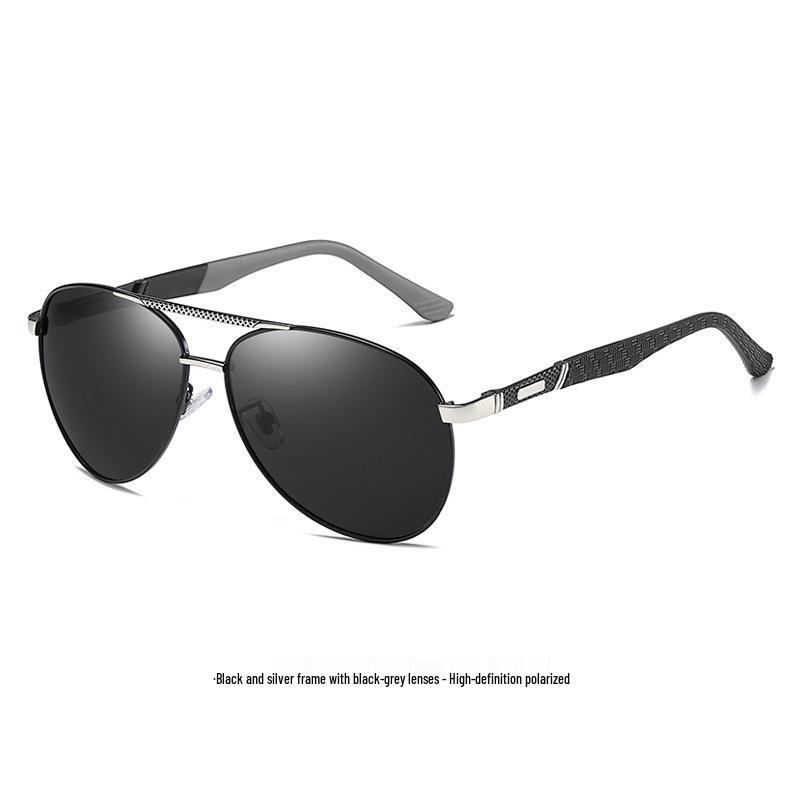 

Мужские солнцезащитные очки 2024 года в стиле ретро с двойной переносицей, поляризованные, с большой оправой и пружинной дужкой