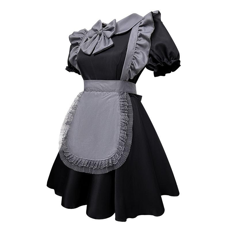 New Grey Maid Suit Anime Cosplay Suit Soft Girl Maid Uniform Skirt