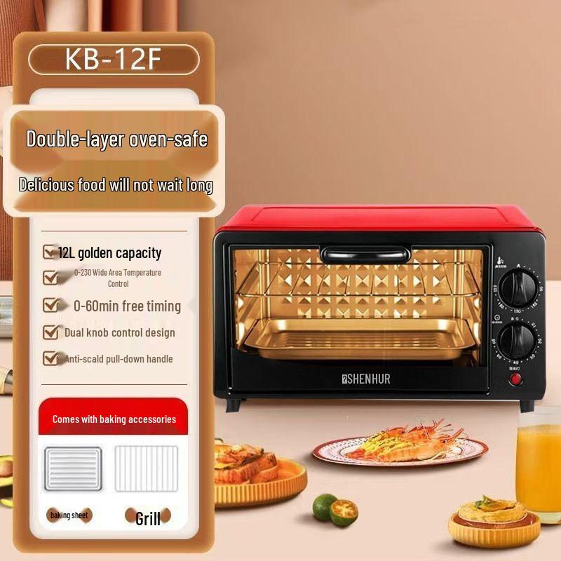 12L Multifunctional Mini Electric Oven for Baking & Roasting