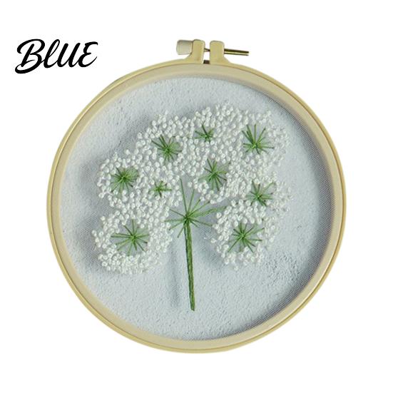 Sewing Tool 1 Embroidery Flax Adorable Wide Stitch Kit Set Starter Application Cotton Floral Plant