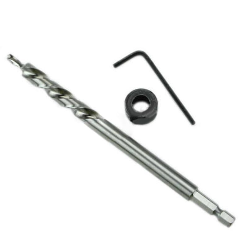 Drills Jig Guide 3/8" Drill Bit HSS Limit Ring Extracting Rotary Tools Kit Woodworking 1/4" Attachment Hex Spiral