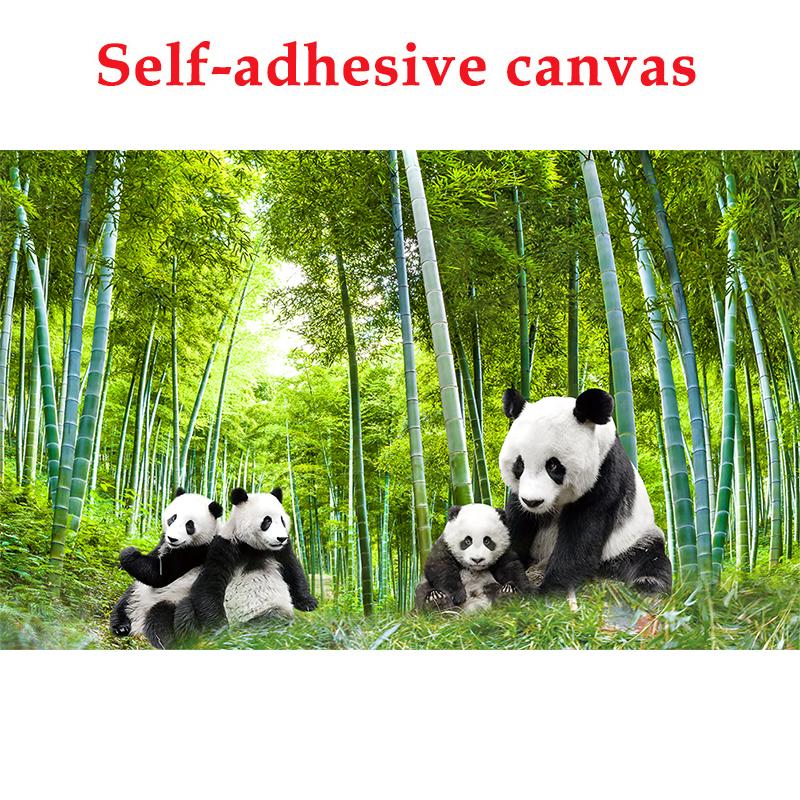 Grüner Bambus-Panda-Wandbild, 3D-kreative Fototapete, Wohnzimmer, Schlafzimmer, Küche, Restaurant, Heimdekoration, Wandaufkleber