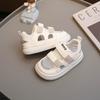 Sandalias Transpirables de Verano para Niños Zapatos Casuales Semi Abiertos para Niños Ligeros Antideslizantes Suela Suave Correa Ajustable Zapatillas