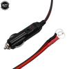 60cm 12V / 24V Car Extension Cable for Cigarette Lighter Dustproof Waterproof Car Battery Terminal Alligator Clip Socket Adapter