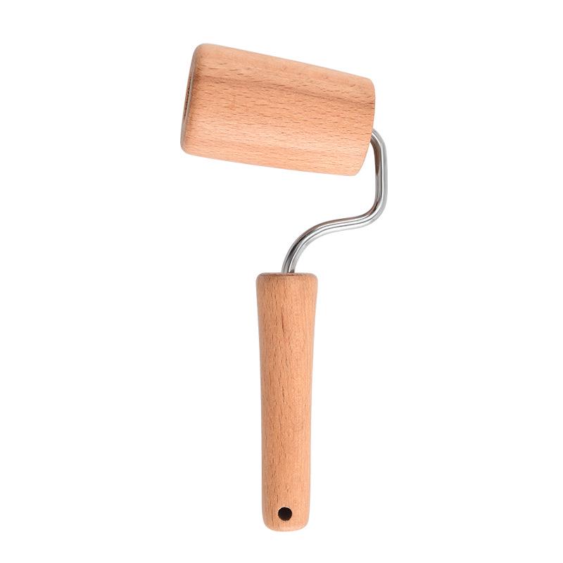Beech Wood Double-Ended Rolling Pin - Handheld Dumpling Skin Roller and Baking Tool