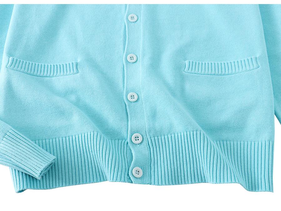 Japanese V-Neck Long Sleeve JK Uniform Cardigan - 7-Needle Thickened Sweater for Spring/Autumn