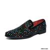 Luxury Designer Charm Rhinestones Pointed Flats Oxford Shoes Man Men Casual Loafers Formal Dress Footwear Shoes for Men