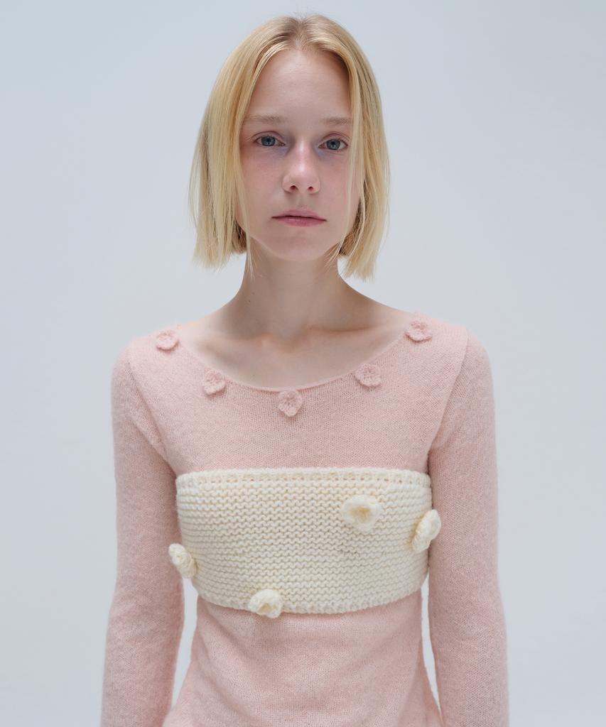 Daiaegeuneol Applique Tube Top (Ivory)