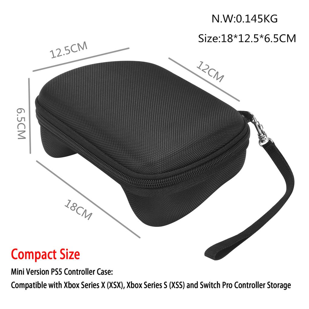 Portable Shockproof Storage Handbag for PS5, NS Pro & Xbox Series X/S Controllers – Made of EVA & 1680D Oxford Cloth