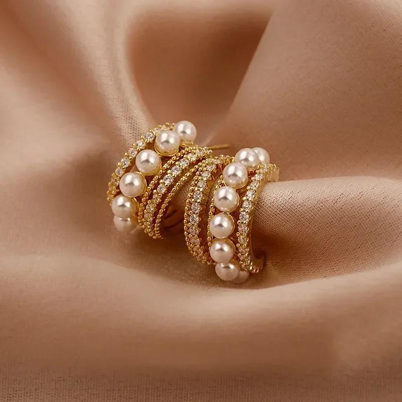 Korean Trend Flower Earrings Long Tassel Ear Line Crytal Chain Drop Earrings For Women Girls Daily Jewelry Party Gifts