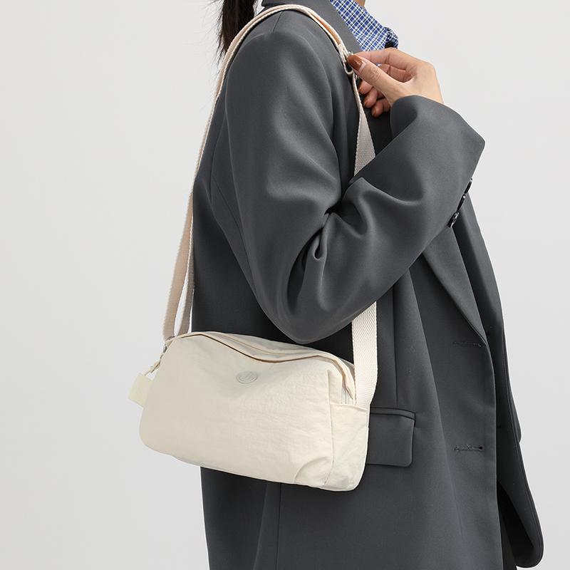 Damen Schultertasche Einfarbig Umhängetasche Wasserabweisende Nylontasche