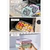 LocknLock To Go 3 Compartment Clear Lunch Box 1L Large Korean Bento Meal Prep Food Container 2 Colors
