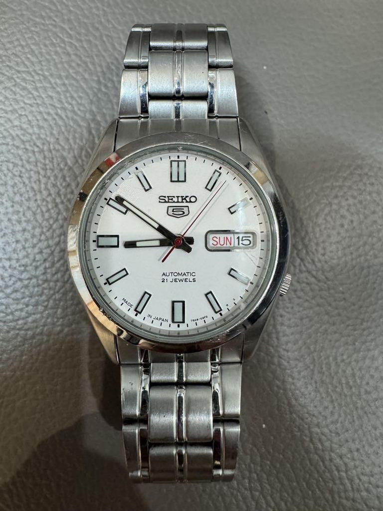 [USED] SEIKO Automatic Watch White 7S26-03B0