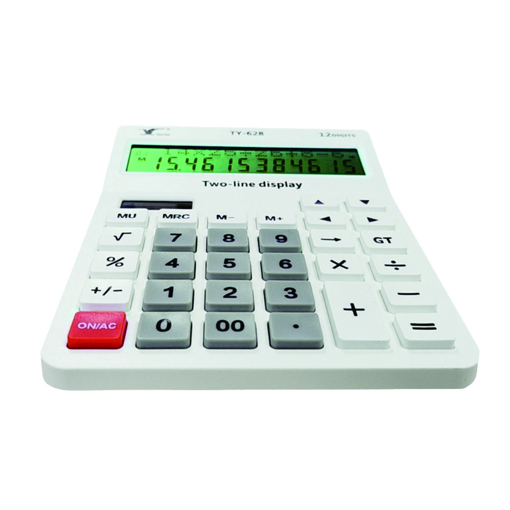Desktop Calculator 12 Digit Large and LCD Display Big Button Calculators Solar Power and Battery