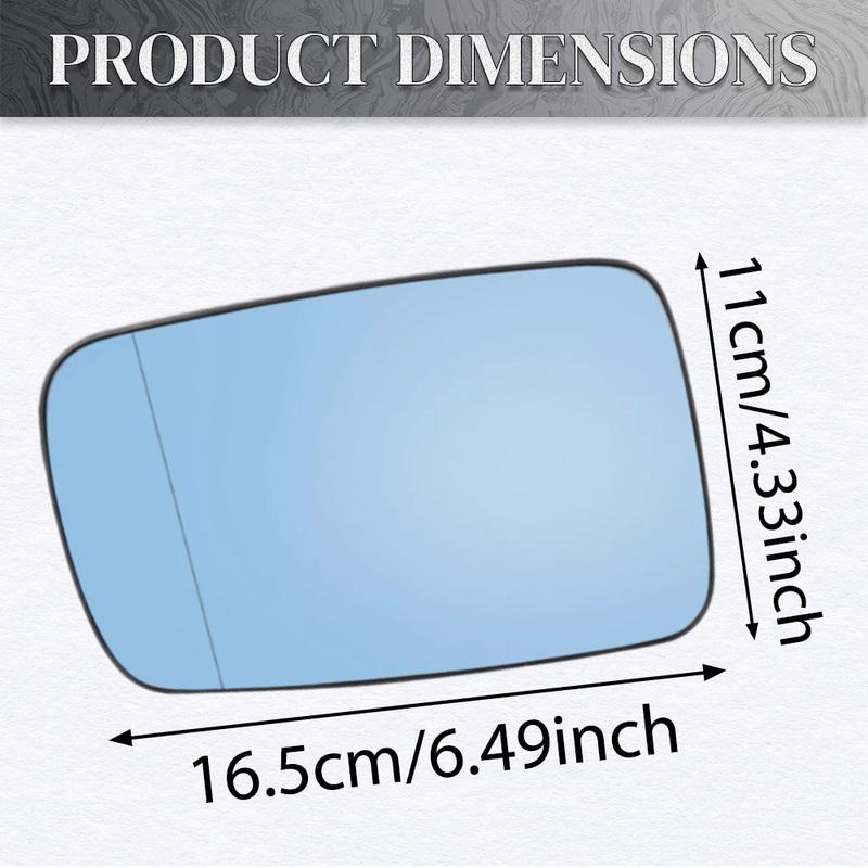 Side Heated Rearview Mirror Glass Blue Wide Angle for BMW E46 E65 E66 E67 325Ci 330Ci 745i 750i 760i 51167028427 51167028428