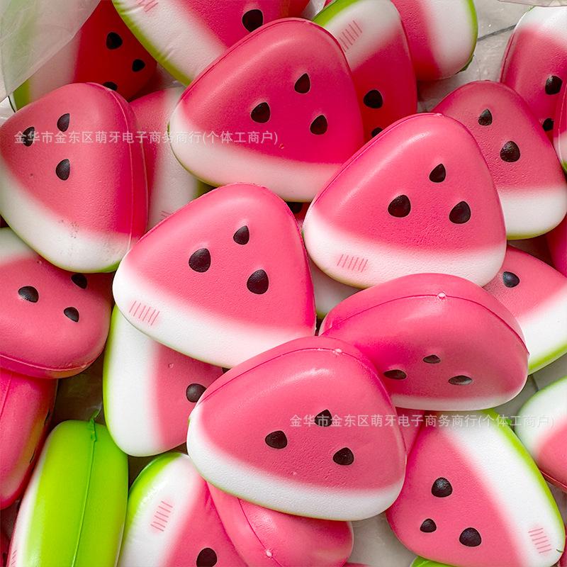 Aesthetic Summer Fruit Squishy Fidget Toy Simulated Watermelon Slow Rebound Squeeze Toy, Healing Stress Relief Gift