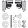 Soft Close Toilet Seat Hinges, Toilet Lid Hinge Set with Screw, Chrome Toilet Base Replacement Fittings Hinge Seat Parts, 115° To 75° Fast, 75° To