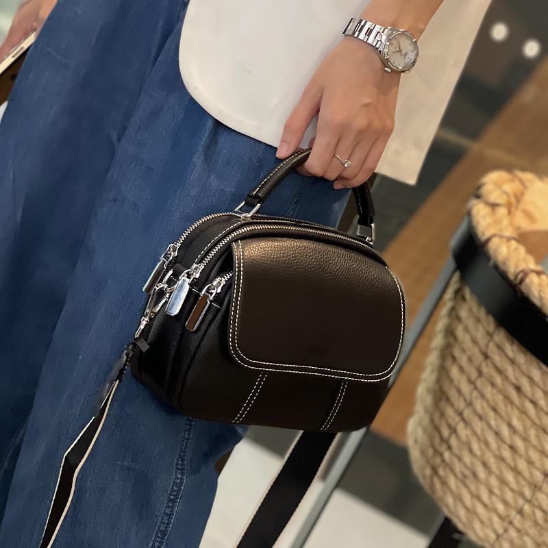 New Fashionable and Versatile Bag Large Capacity Cowhide Shoulder Bag