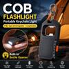 USB Rechargeable Working Light LED COB Emergency Lantern Keychain Flashlight  Outdoor