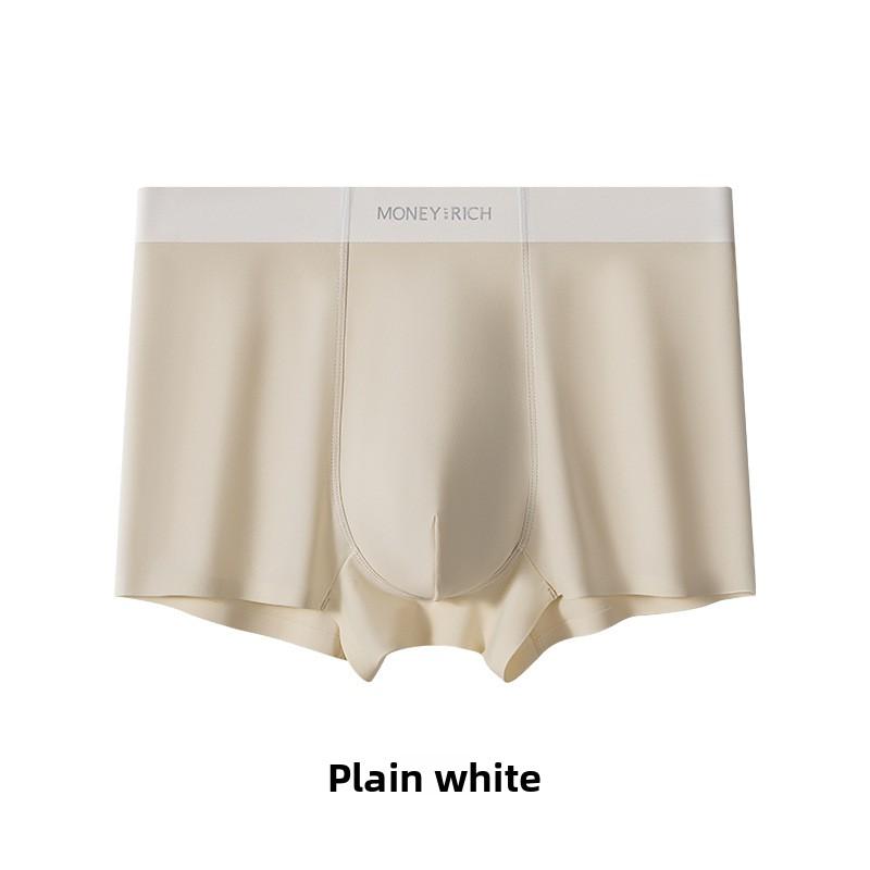 Men's Spring and Summer Sexy Ice Silk Breathable Non-trace Cool Antibacterial Milk Skin Flat Angle Underwear