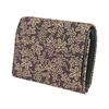 Carteira Bifold Inden, Compartimento para Notas, Moedeiro Roxo com Uva Branca [Inden-ya], Tipo Caixa, Pele de Veado, Laca, Padrão, 2204-16-120