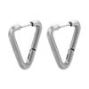 Stainless Steel Earrings Geometric Shapes Triangle/Heart/Rectangle Fade-Resistant Hypoallergenic Nickel-Free Jewelry Earrings
