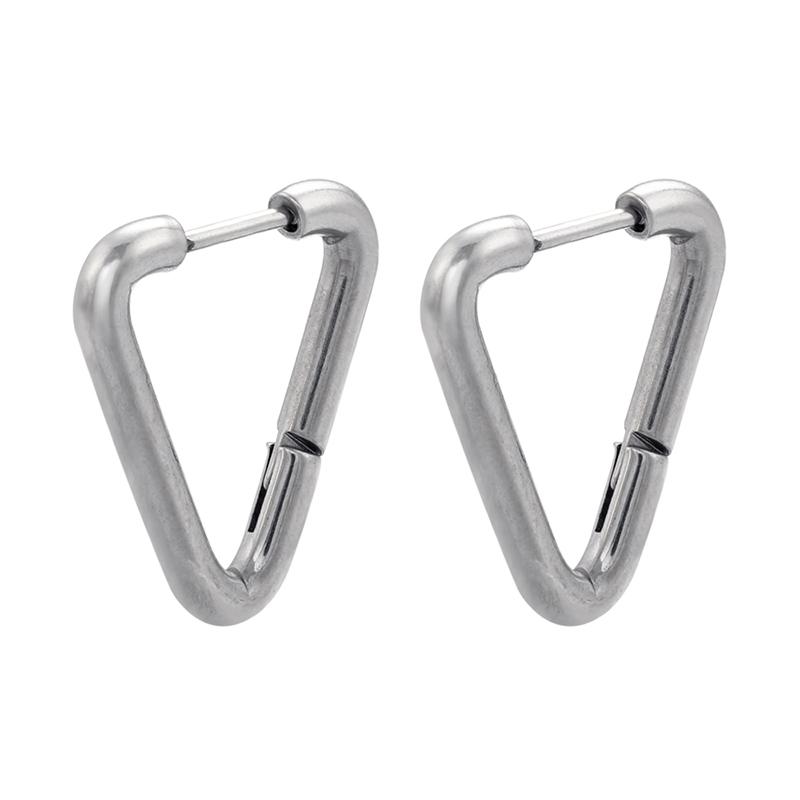 Stainless Steel Earrings Geometric Shapes Triangle/Heart/Rectangle Fade-Resistant Hypoallergenic Nickel-Free Jewelry Earrings
