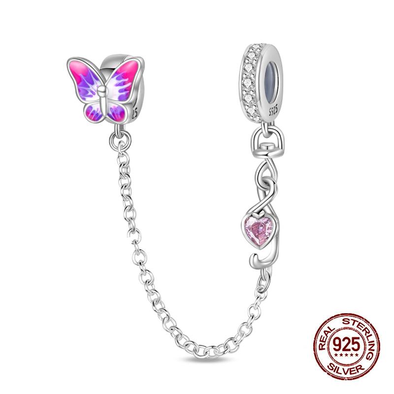 Compatible With 3MM Authentic Bracelets copper Colorful Dragonfly Flower Gem Butterfly Charm Bead Charms Bead Charms Fine Do It Yourself Jewellery Mak