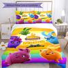 3pcs Custom Name Sunny Bunnies Bedding Set Duvet Cover Closure Includes 1 Duvet Cover & 2 Pillowcases, Soft and Comfortable for All Seasons.