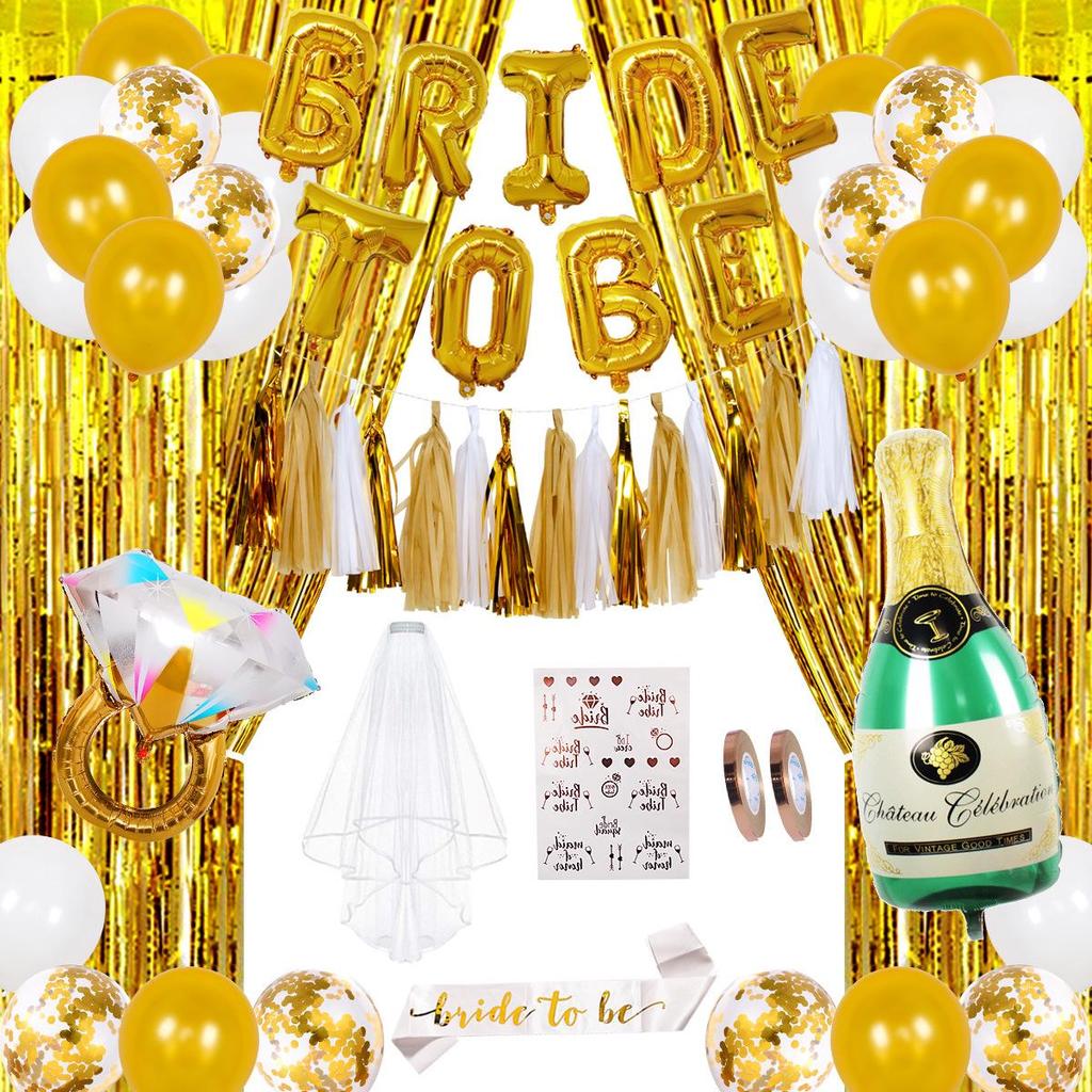 Bride-to-Be Bachelorette Party Foil Balloon Set