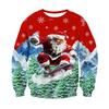 Xmas Christmas Sweater For Men Women Long Sleeve Funny Ugly Santa Claus Playing Hockey Jumpers Party Pullover Sweatshirt