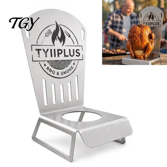 Dishwasher Safe Grill Tool Beer Can Chicken Roaster Rack, 304 Stainless Steel BBQ Stand Food Grade Metal for 16oz Can, Outdoor Accessory Camping