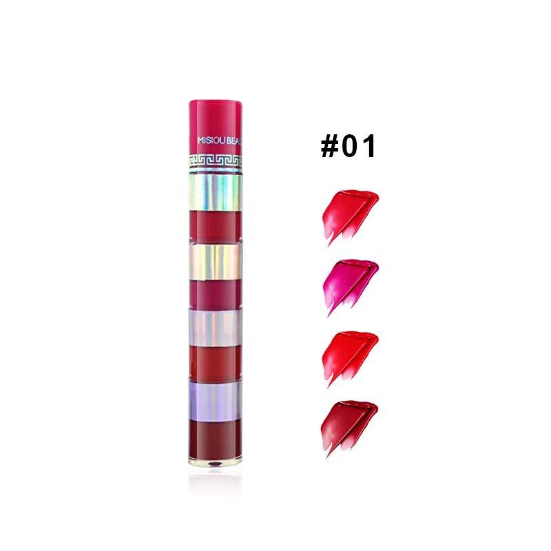 5 In 1 Lipstick, Five Color Matte Waterproof Velvet Long Lasting Lipstick,   Creamy Texture Ladies Gift Valentine's Day Gifts