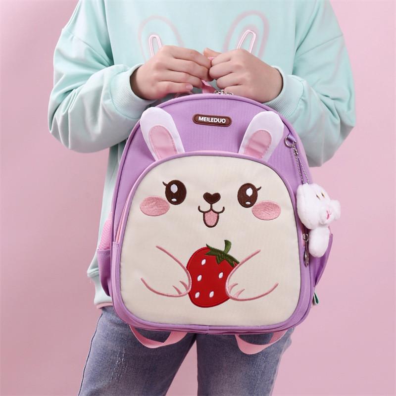 Childrens Rabbit Car Pattern Backpack With Breathable Oxford Fabric For Elementary School Students