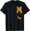 Niedliches T-Shirt mit Tasche für getigerte Katzen – Lustige Geschenke für Katzenliebhaber und Katzenmama- und Katzenpapa-Fans
