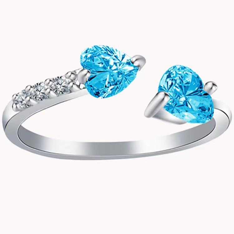

GemChic женское кольцо, модное кольцо в форме сердца со вставкой из циркона, регулируемое кольцо с отверстием, женское кольцо на указательный палец, ювелирное изделие на день рождения, Рождество, подарок -