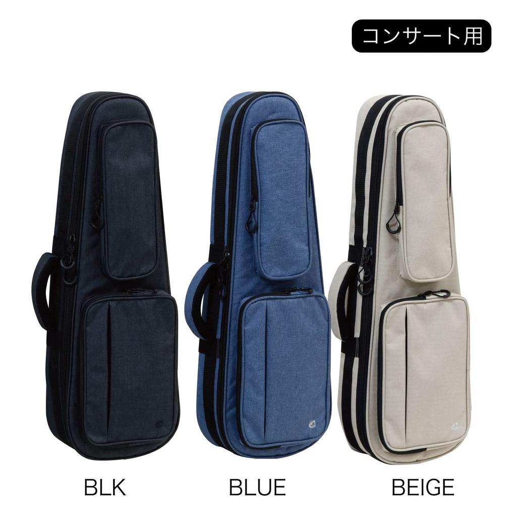 Kikutani Ukulele Gig Bag Concert Size Lightweight Beige BEI UKB-60C