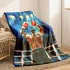 Ticaldi Boxing Art Flannel Blanket - Soft Warm Plush Throw with Vibrant Watercolor Boxing Design - Perfect for Sofa Travel & Outdo