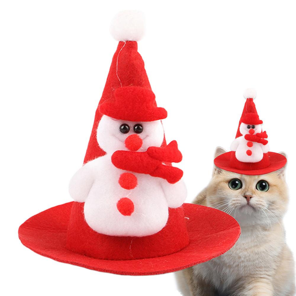 Christmas Pet Hat Funny Festive Warm Headwear Pet Festive Outfit Winter Hat For Celebration Party Winter Event Photoshoot